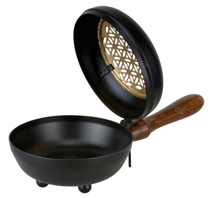 Räucherpfanne Metall Schwarz